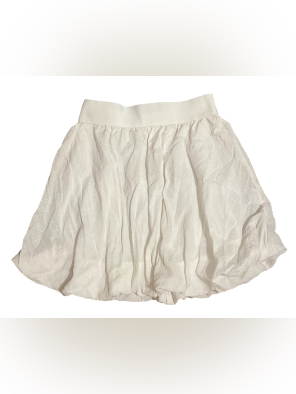 Fashion Nova White Flowy Mini Skirt Women’s XS High Waist A-Line